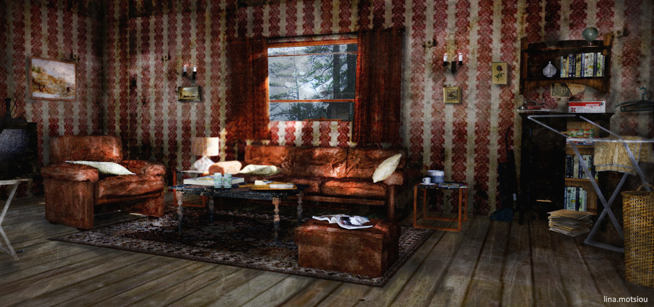 Living room - 3D render